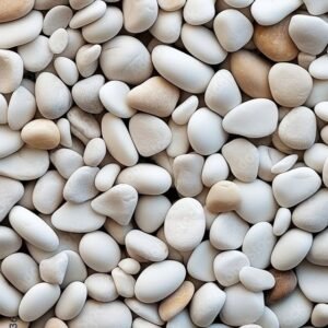 white pebels